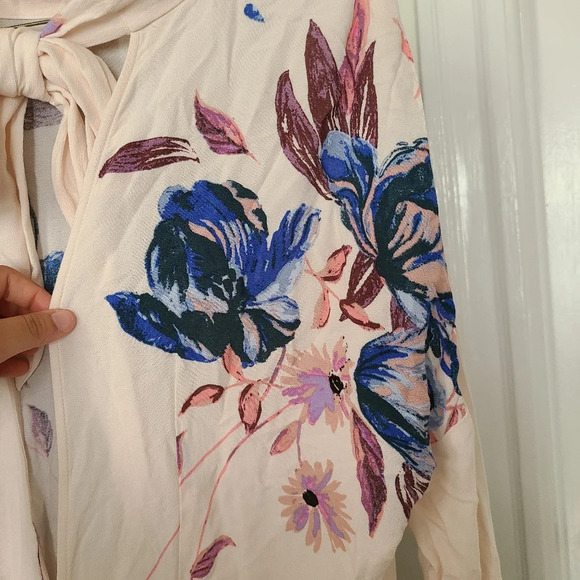 Free People Alabaster Combo Floral Long Sleeve Tunic Mini Dress Size Small - Picture 11 of 16